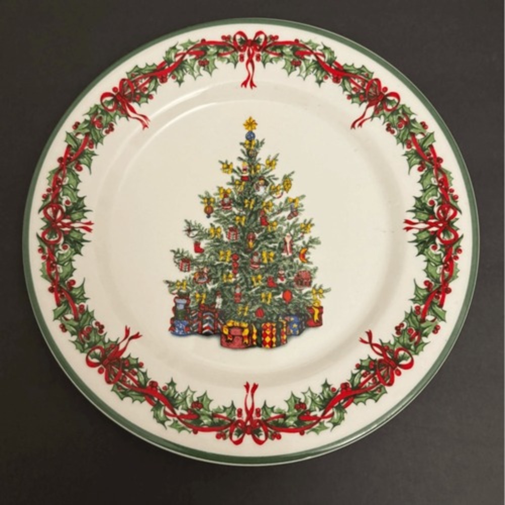 Christopher Radko Traditions 11" Christmas Tree Dinner Plate‎ Festive Decorative